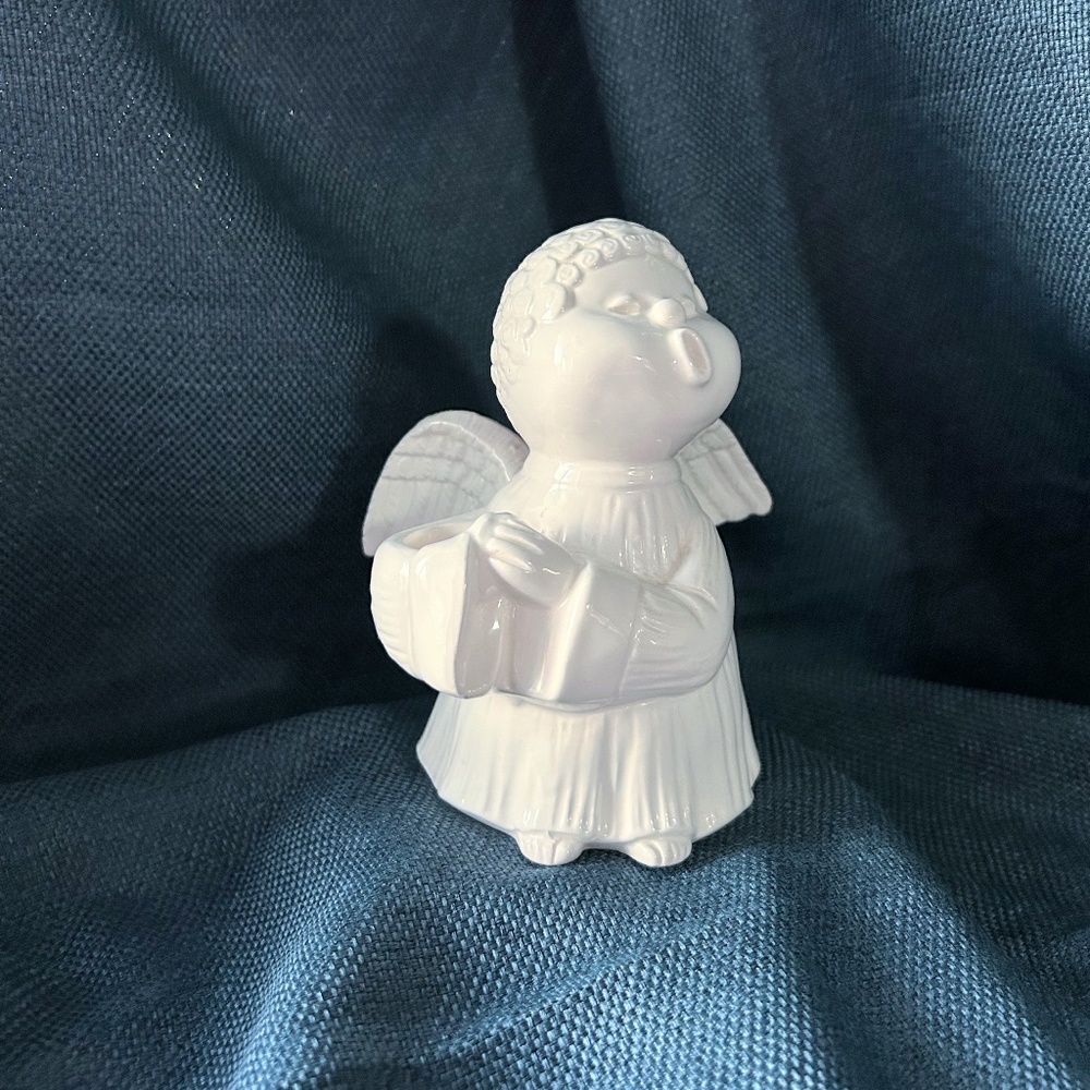 Whimsical Vintage Fitz and Floyd Singing Angel Candle Holder 1976 Made in Japan
